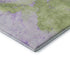 8' Artichoke Green And Lavender Abstract Washable Round Rug With UV Protection