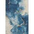 5' X 8' Navy Blue And Gold Abstract Washable Area Rug With UV Protection