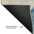 5' X 8' Navy Blue And Gold Abstract Washable Area Rug With UV Protection