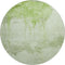 8' Artichoke Green And Ivory Abstract Washable Round Rug With UV Protection