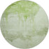 8' Artichoke Green And Ivory Abstract Washable Round Rug With UV Protection