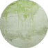 8' Artichoke Green And Ivory Abstract Washable Round Rug With UV Protection