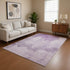 9' X 12' Lavender And Purple Abstract Washable Area Rug With UV Protection