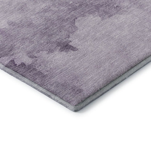9' X 12' Lavender And Purple Abstract Washable Area Rug With UV Protection