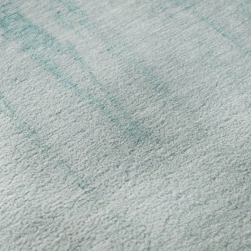 8' X 10' Teal And Aqua Abstract Washable Area Rug With UV Protection