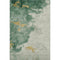 5' X 8' Emerald And Gold Abstract Washable Area Rug With UV Protection