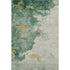 8' X 10' Emerald And Gold Abstract Washable Area Rug With UV Protection