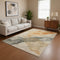 8' X 10' Orange Gray And Silver Abstract Washable Area Rug With UV Protection