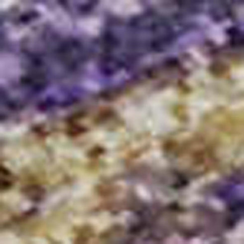 5' X 8' Purple Gold And Ivory Abstract Washable Area Rug With UV Protection