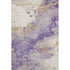 8' X 10' Purple Gold And Ivory Abstract Washable Area Rug With UV Protection