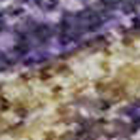 8' X 10' Purple Gold And Ivory Abstract Washable Area Rug With UV Protection