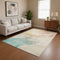 9' X 12' Pearl Teal And Ivory Abstract Washable Area Rug With UV Protection