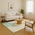 9' X 12' Pearl Teal And Ivory Abstract Washable Area Rug With UV Protection