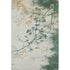 5' X 8' Emerald Ivory And Gold Floral Washable Area Rug With UV Protection