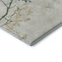 5' X 8' Emerald Ivory And Gold Floral Washable Area Rug With UV Protection