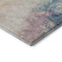 8' Pearl Blue And Lavender Abstract Washable Round Rug With UV Protection