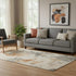 5' X 8' Rust Gray And Ivory Abstract Washable Area Rug With UV Protection