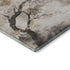 5' X 8' Beige Gold And Charcoal Floral Washable Area Rug With UV Protection