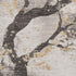 5' X 8' Beige Gold And Charcoal Floral Washable Area Rug With UV Protection