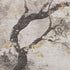 5' X 8' Beige Gold And Charcoal Floral Washable Area Rug With UV Protection