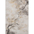 8' X 10' Beige Gold And Charcoal Floral Washable Area Rug With UV Protection