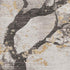 8' X 10' Beige Gold And Charcoal Floral Washable Area Rug With UV Protection