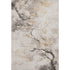 8' X 10' Beige Gold And Charcoal Floral Washable Area Rug With UV Protection
