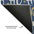 8' X 10' Navy Blue White And Gold Polka Dot Washable Area Rug With UV Protection