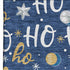 8' X 10' Navy Blue White And Gold Polka Dot Washable Area Rug With UV Protection