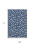 9' X 12' Navy Blue White And Gold Polka Dot Washable Area Rug With UV Protection