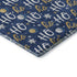 9' X 12' Navy Blue White And Gold Polka Dot Washable Area Rug With UV Protection