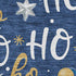 9' X 12' Navy Blue White And Gold Polka Dot Washable Area Rug With UV Protection