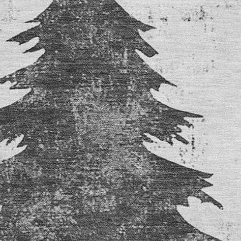 5' X 8' Gray And Charcoal Floral Washable Area Rug With UV Protection