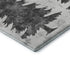 8' Gray And Charcoal Floral Washable Round Rug With UV Protection