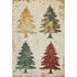 5' X 8' Ivory Gold And Burgundy Floral Washable Area Rug With UV Protection
