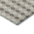 5' X 8' Beige Taupe And Ivory Geometric Washable Area Rug With UV Protection