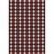 5' X 8' Black Red And White Geometric Washable Area Rug With UV Protection