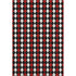 5' X 8' Black Red And White Geometric Washable Area Rug With UV Protection