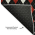 5' X 8' Black Red And White Geometric Washable Area Rug With UV Protection