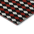 5' X 8' Black Red And White Geometric Washable Area Rug With UV Protection