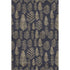 5' X 8' Black And Gold Floral Washable Area Rug With UV Protection