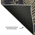 5' X 8' Black And Gold Floral Washable Area Rug With UV Protection