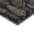 5' X 8' Black And Gold Floral Washable Area Rug With UV Protection
