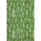 5' X 8' Green And Ivory Floral Washable Area Rug With UV Protection