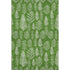 5' X 8' Green And Ivory Floral Washable Area Rug With UV Protection