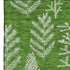 5' X 8' Green And Ivory Floral Washable Area Rug With UV Protection