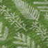 8' Green And Ivory Floral Washable Round Rug With UV Protection