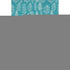 5' X 8' Teal And Ivory Floral Washable Area Rug With UV Protection