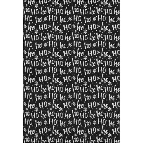 5' X 8' Black And Ivory Abstract Geometric Washable Area Rug With UV Protection