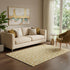 5' X 8' Gold And Ivory Abstract Geometric Washable Area Rug With UV Protection